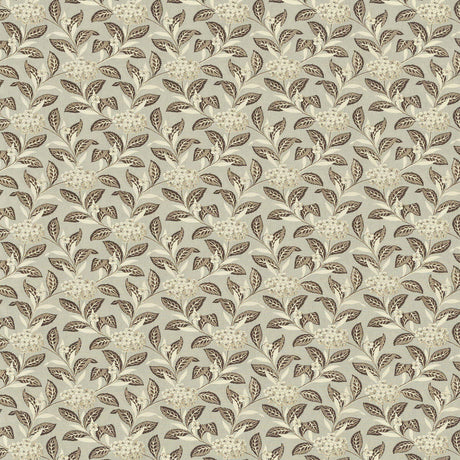 LEE JOFA 2023133.613.0 ORTENSIA BROWN ON CELADON Fabric - Eade's Wallpaper