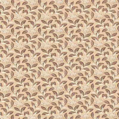 LEE JOFA 2023133.7.0 ORTENSIA BROWN ON BLUSH Fabric - Eade's Wallpaper