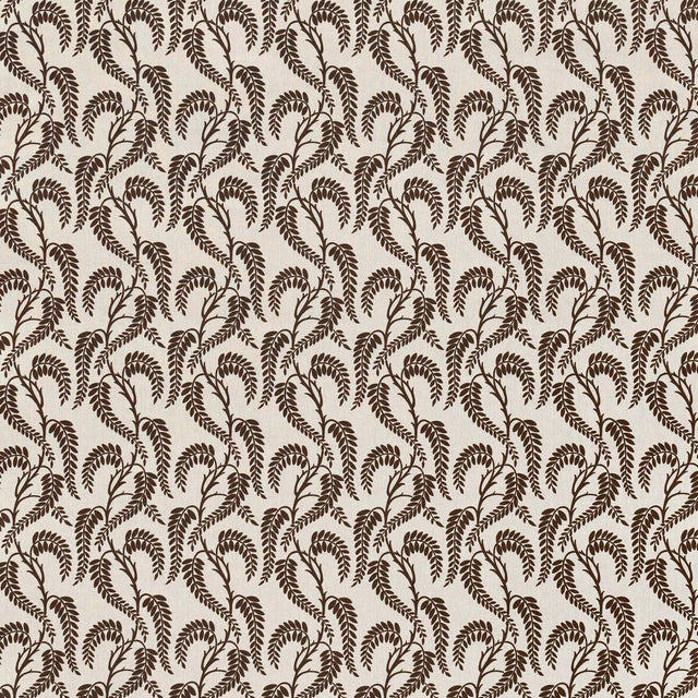 LEE JOFA 2023136.61.0 WISTERIA BROWN WHITE LN Fabric - Eade's Wallpaper