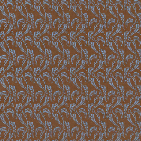 LEE JOFA 2023138.615.0 WISTERIA II BLUE BROWN LN Fabric - Eade's Wallpaper