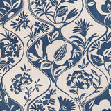 LEE JOFA 2023141.50.0 CALATHEA PRINT INDIGO Fabric - Eade's Wallpaper