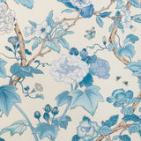 LEE JOFA 2023143.155.0 GARDENIA PRINT DELFT/SKY Fabric - Eade's Wallpaper