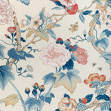 LEE JOFA 2023143.195.0 GARDENIA PRINT BLUE/RED Fabric - Eade's Wallpaper