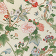 LEE JOFA 2023143.319.0 GARDENIA PRINT RED/GREEN Fabric - Eade's Wallpaper