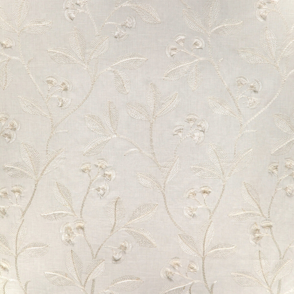 LEE JOFA 2023144.1.0 IRIS EMBROIDERY IVORY Fabric - Eade's Wallpaper