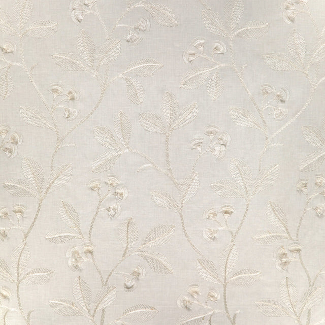 LEE JOFA 2023144.1.0 IRIS EMBROIDERY IVORY Fabric - Eade's Wallpaper