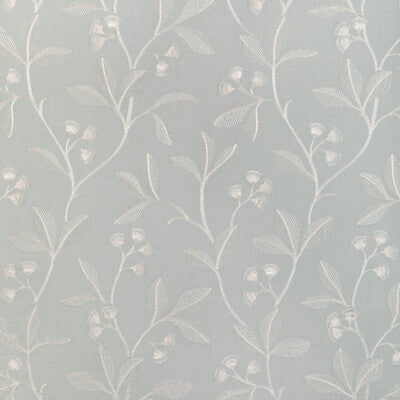 LEE JOFA 2023144.13.0 IRIS EMBROIDERY AQUA Fabric - Eade's Wallpaper