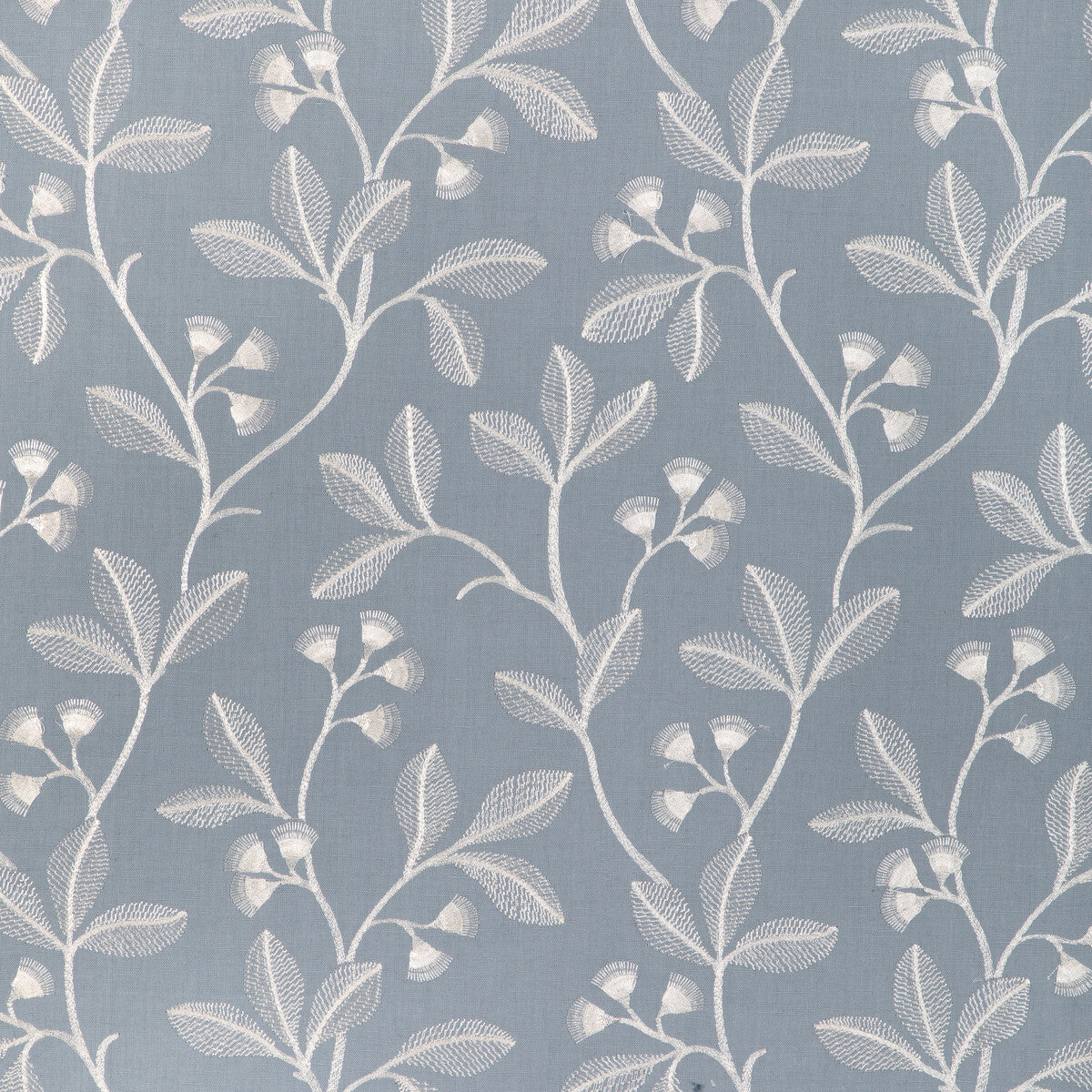 LEE JOFA 2023144.5.0 IRIS EMBROIDERY BLUE Fabric - Eade's Wallpaper