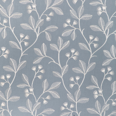 LEE JOFA 2023144.5.0 IRIS EMBROIDERY BLUE Fabric - Eade's Wallpaper