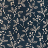 LEE JOFA 2023144.50.0 IRIS EMBROIDERY MIDNIGHT Fabric - Eade's Wallpaper