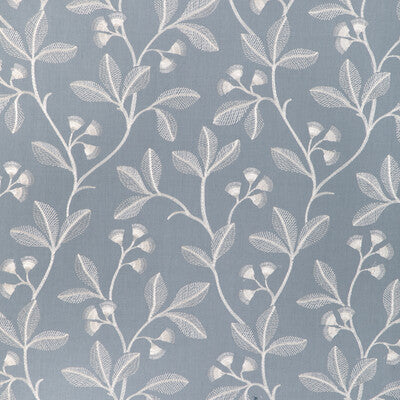 LEE JOFA 2023144.5.0 IRIS EMBROIDERY BLUE Fabric - Eade's Wallpaper