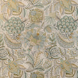 LEE JOFA 2023145.354.0 EDEN EMB AQUA/GOLD Fabric - Eade's Wallpaper