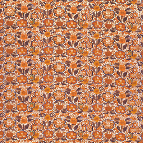 LEE JOFA 2024106.12.0 IMARI I ORANGE Fabric - Eade's Wallpaper