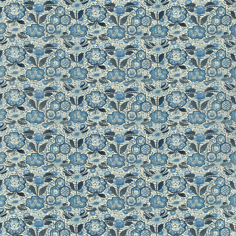 LEE JOFA 2024106.51.0 IMARI I BLUE Fabric - Eade's Wallpaper