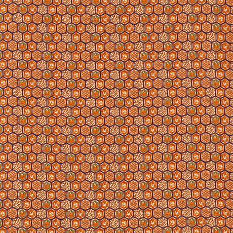 LEE JOFA 2024107.12.0 IMARI II ORANGE Fabric - Eade's Wallpaper