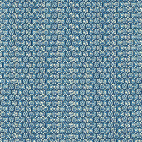 LEE JOFA 2024107.51.0 IMARI II BLUE Fabric - Eade's Wallpaper