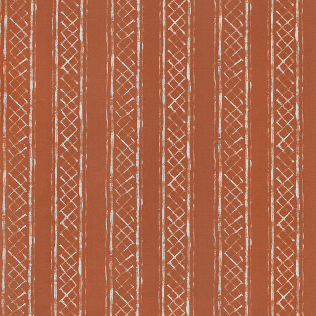 LEE JOFA 2025103.24.0 MILOS BLOTCHED STR TERRACOTTA Fabric - Eade's Wallpaper