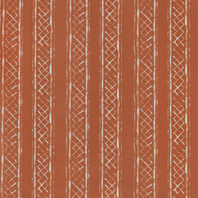 LEE JOFA 2025103.24.0 MILOS BLOTCHED STR TERRACOTTA Fabric - Eade's Wallpaper