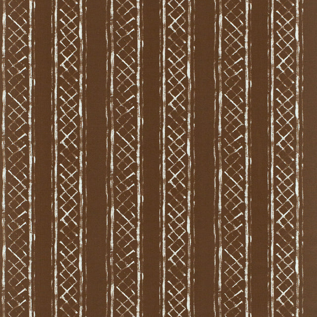 LEE JOFA 2025103.6.0 MILOS BLOTCHED STR BROWN Fabric - Eade's Wallpaper