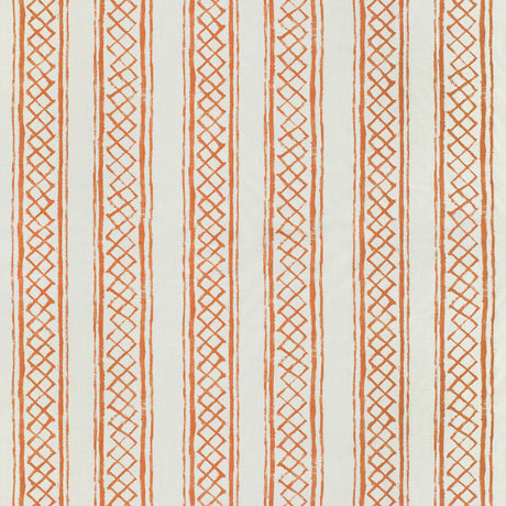 LEE JOFA 2025104.24.0 MILOS STRIPE TERRACOTTA Fabric - Eade's Wallpaper