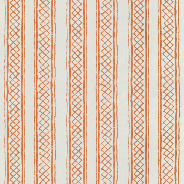 LEE JOFA 2025104.24.0 MILOS STRIPE TERRACOTTA Fabric - Eade's Wallpaper