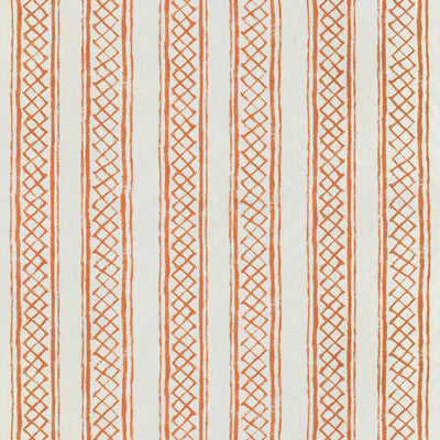 LEE JOFA 2025104.24.0 MILOS STRIPE TERRACOTTA Fabric - Eade's Wallpaper