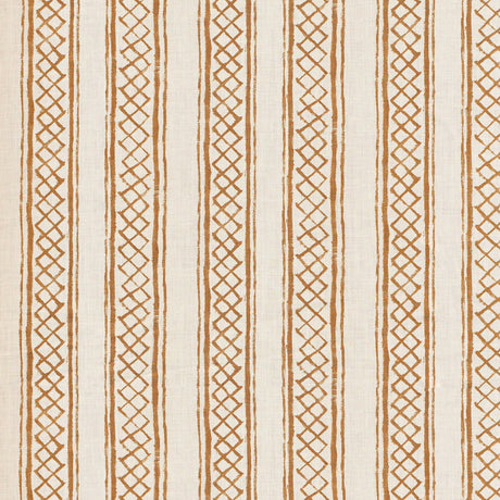 LEE JOFA 2025104.4.0 MILOS STRIPE OCHRE Fabric - Eade's Wallpaper