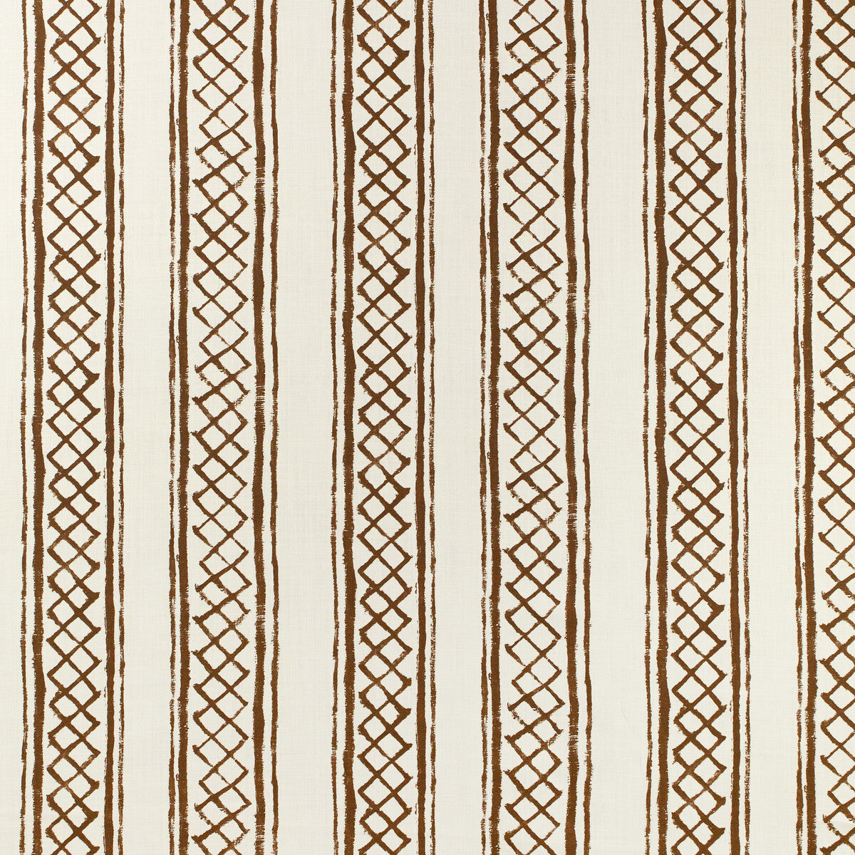 LEE JOFA 2025104.6.0 MILOS STRIPE BROWN Fabric - Eade's Wallpaper