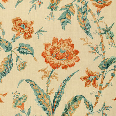 LEE JOFA ROSEMONT PRINT 2025127.3524.0 in SPICE Fabric - WHI