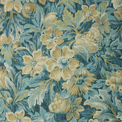 LEE JOFA HARPER PRINT 2025130.530.0 in INDIGO Fabric - WHITL