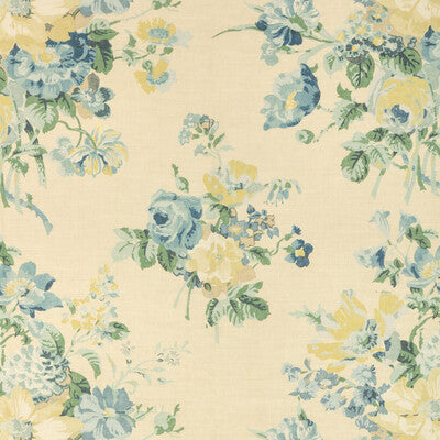 LEE JOFA HATHAWAY PRINT 2025131.1523.0 in BLUE Fabric - WHIT