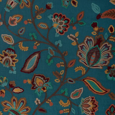 LEE JOFA WESTFIELD EMB 2025140.354.0 in TEAL/OCHRE Fabric - 