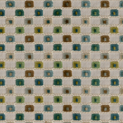 LEE JOFA LISBON VELVET 2026139.335.0 in GREEN MULTI Fabric -