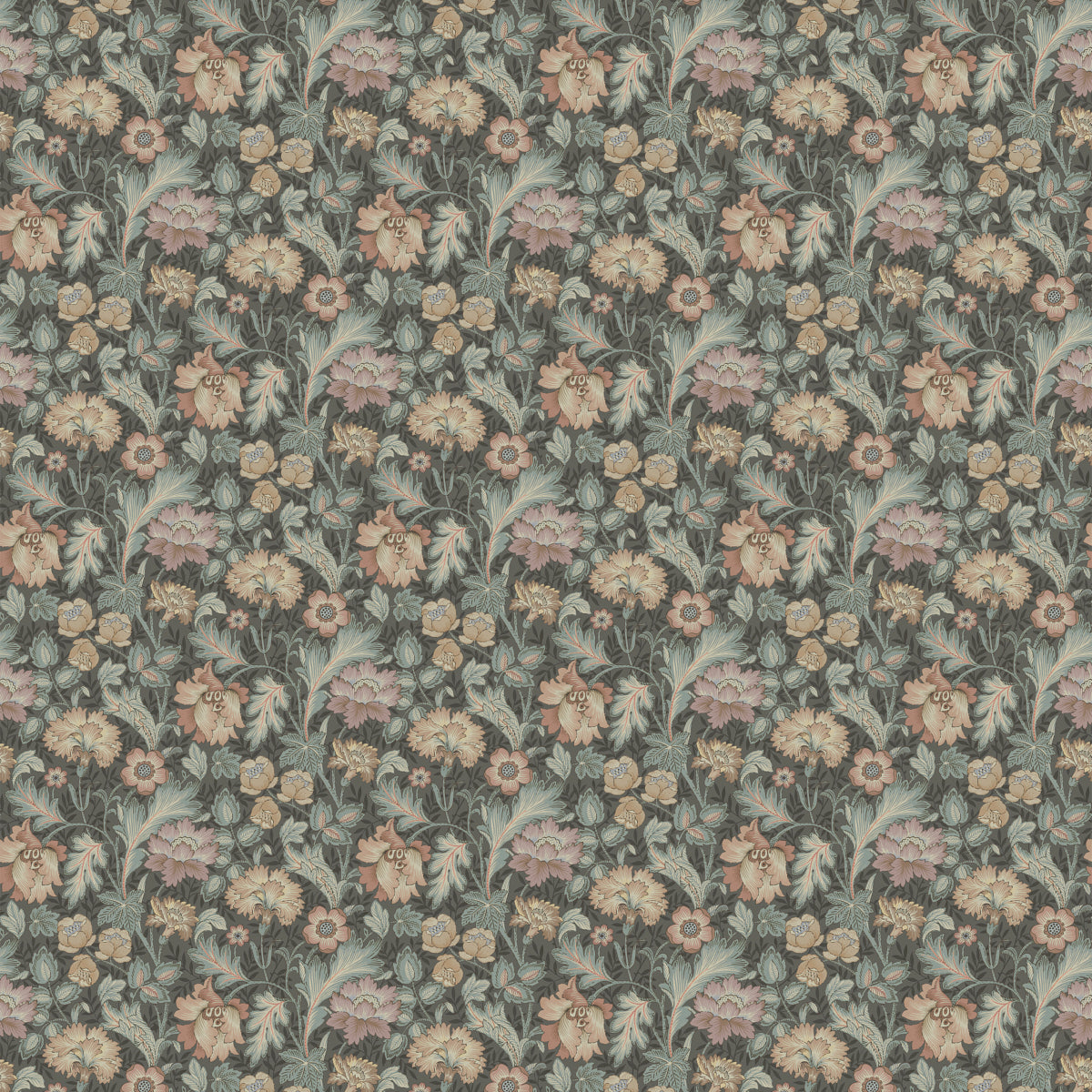 Schumacher Jane Mural Slate Wallpaper