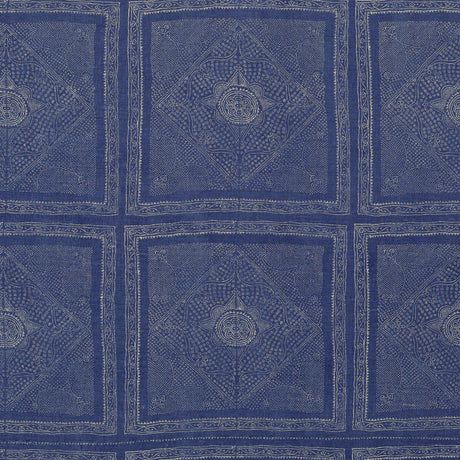 Schumacher 204N15 CHUNARI in BLUE WILLOW Fabric - RAOUL TEXT