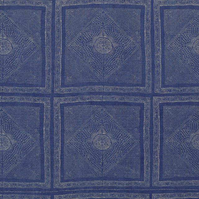 Schumacher 204N15 CHUNARI in BLUE WILLOW Fabric - RAOUL TEXT