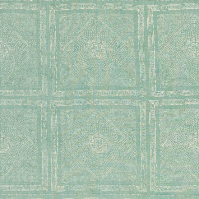 Schumacher 204N64 CHUNARI in SAGE BLUE Fabric - RAOUL TEXTIL