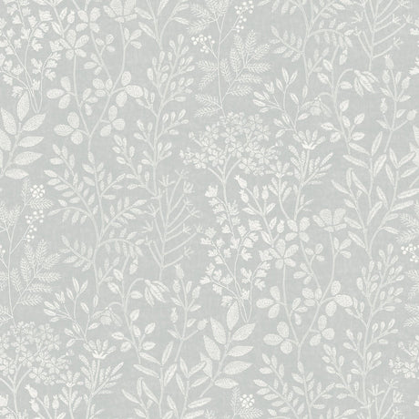 Galerie Karuna Branched Leaves All-over Grey Wallpaper KR205