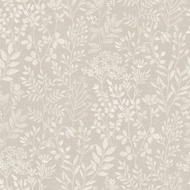 Galerie Karuna Branched Leaves All-over Beige Wallpaper KR20