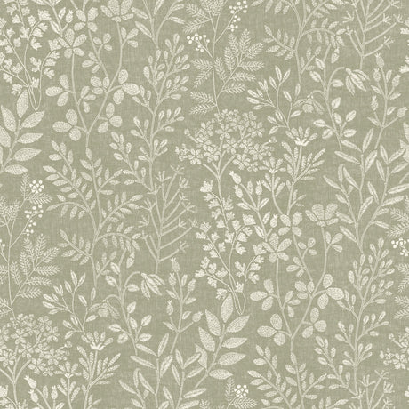 Galerie Karuna Branched Leaves All-over Green Wallpaper KR20