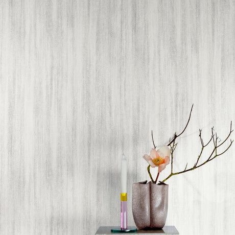 Galerie Textured Vibes Textile Plain Grey Wallpaper 205106