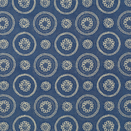 Schumacher 205U59 LIMOGES in INDIGO Fabric - RAOUL TEXTILES