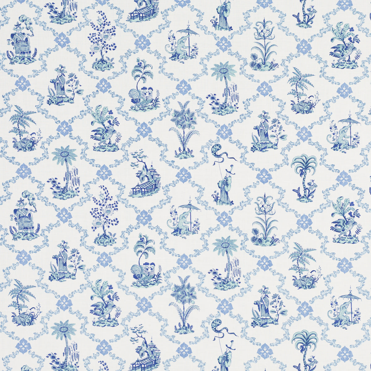 Schumacher 207B39 CHINOIS BY RAOUL in DELFT Fabric - RAOUL T
