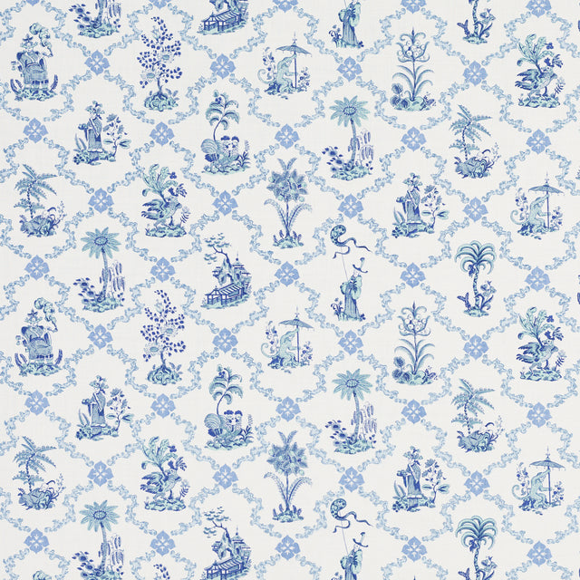 Schumacher 207B39 CHINOIS BY RAOUL in DELFT Fabric - RAOUL T
