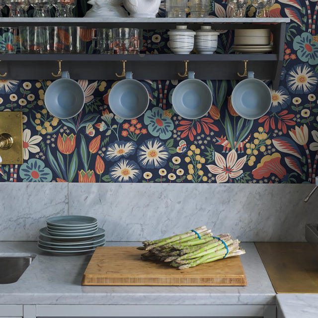 Schumacher 2095 TRÃ„DGÃ…RDEN in MIDNIGHT MULTI Wallpaper - B