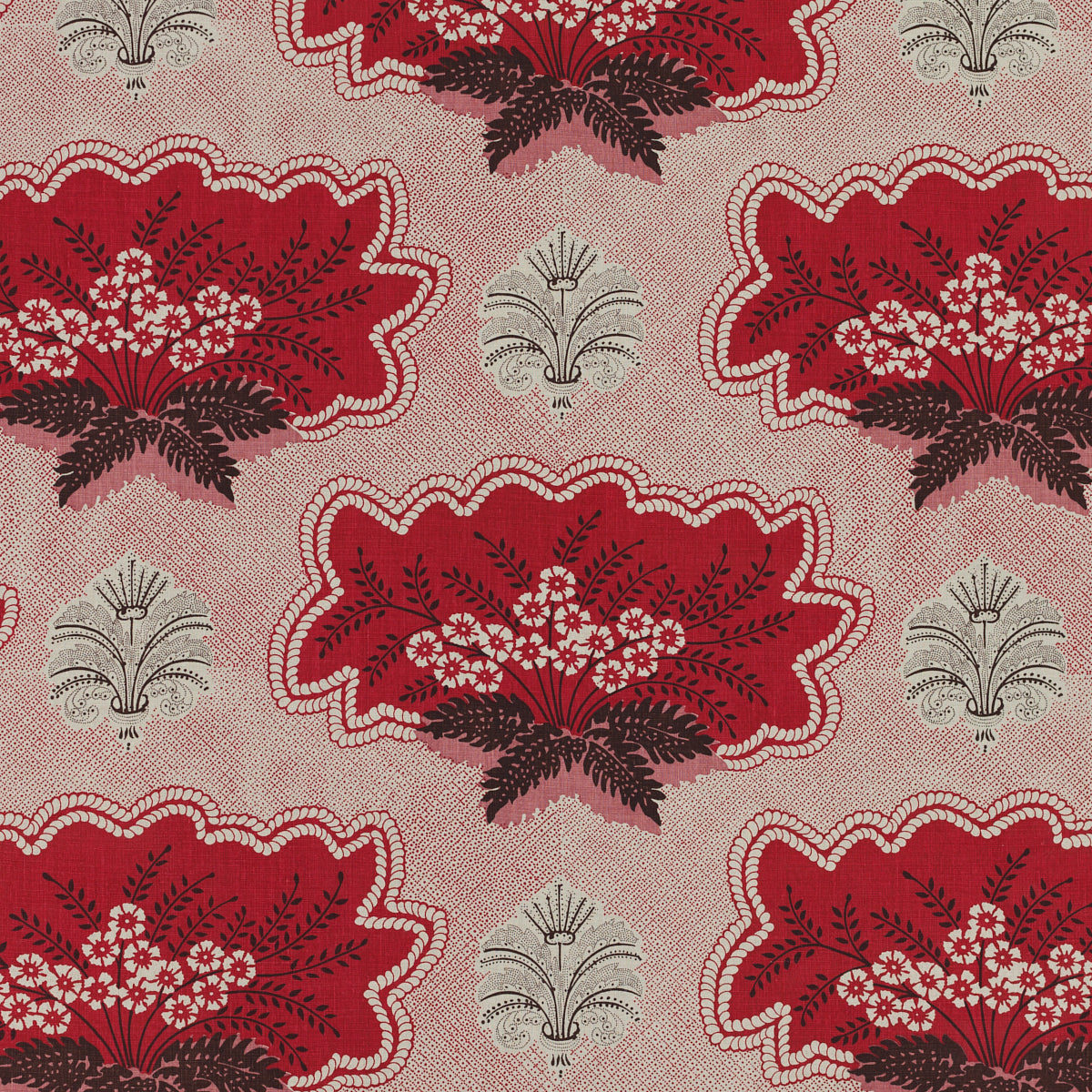 Schumacher 217N40 JARABINA in CARMINE Fabric - RAOUL TEXTILE