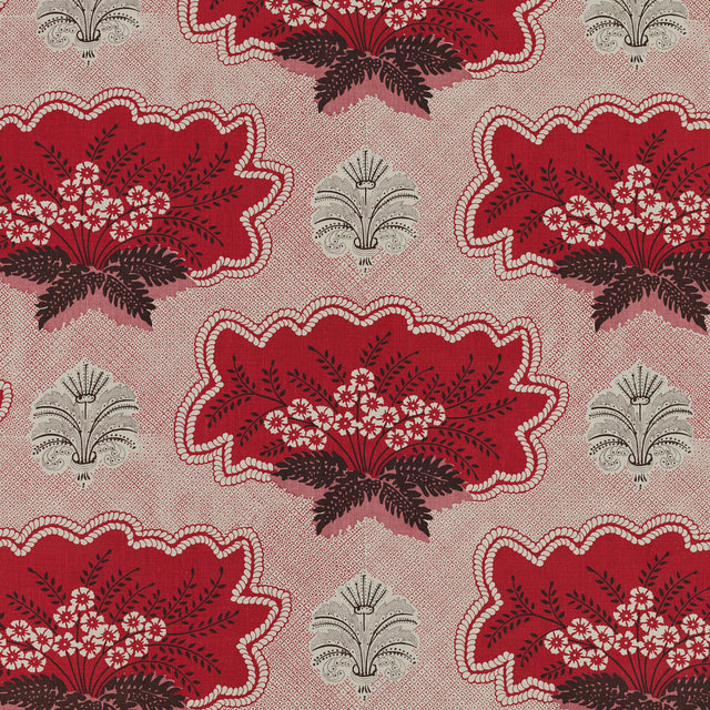 Schumacher 217N40 JARABINA in CARMINE Fabric - RAOUL TEXTILE