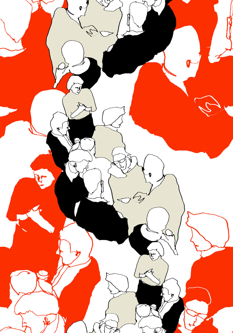 Marimekko 23360X Ystävät Wallpaper