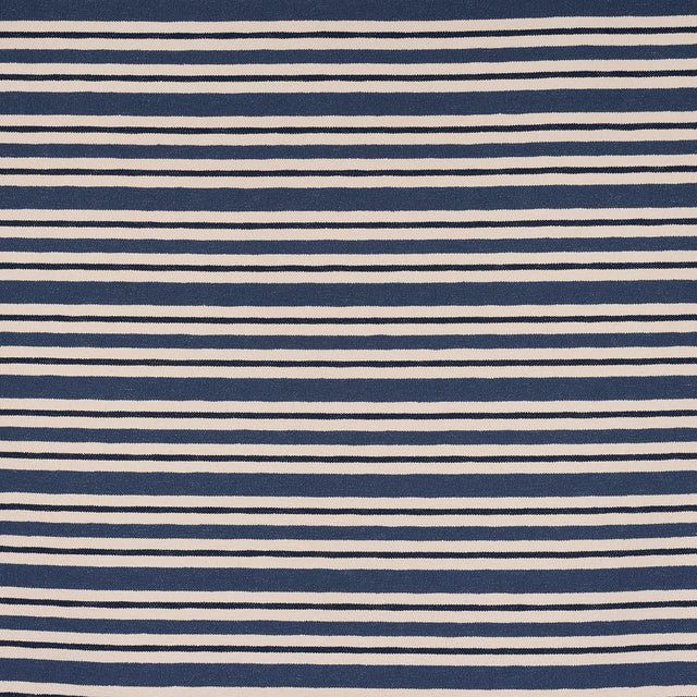 Schumacher 241P59 PARKER STRIPE in INDIGO Fabric - RAOUL TEX