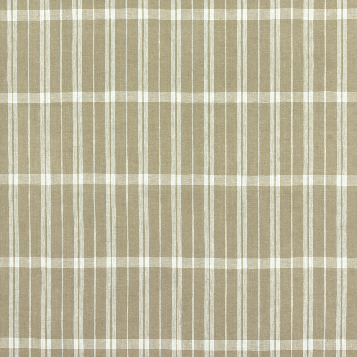 Schumacher 242P14 LINEN CHECK in NATURAL Fabric - RAOUL TEXT
